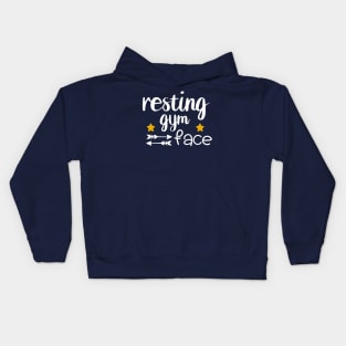 Resting Gym Face Kids Hoodie